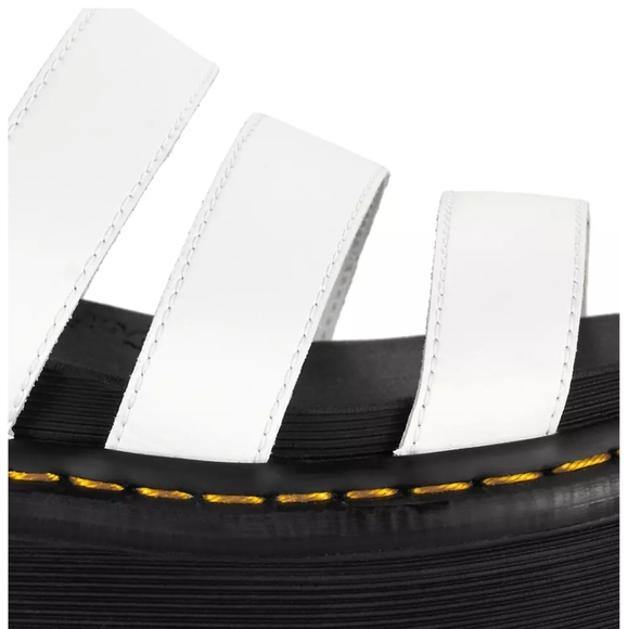 Dr. Martens Blaire Quad Platform Ankle-Strap Sandals White Black - Picture 7 of 7